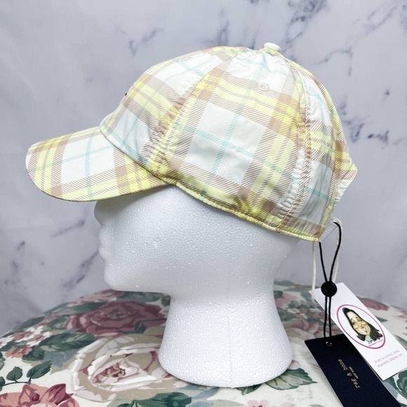 Rag & Bone | Addison Plaid Yellow Baseball Cap - Picture 5 of 12